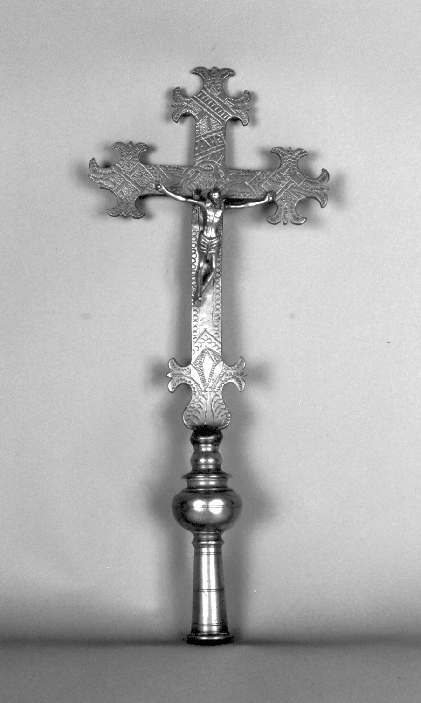 croce processionale, opera isolata - ambito lombardo (prima metà sec. XVIII)