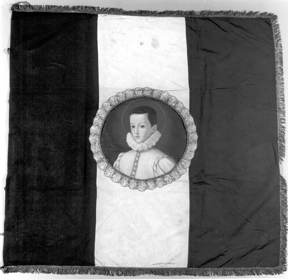 San Luigi Gonzaga (dipinto, frammento) - manifattura lombarda (fine/inizio secc. XIX/ XX)