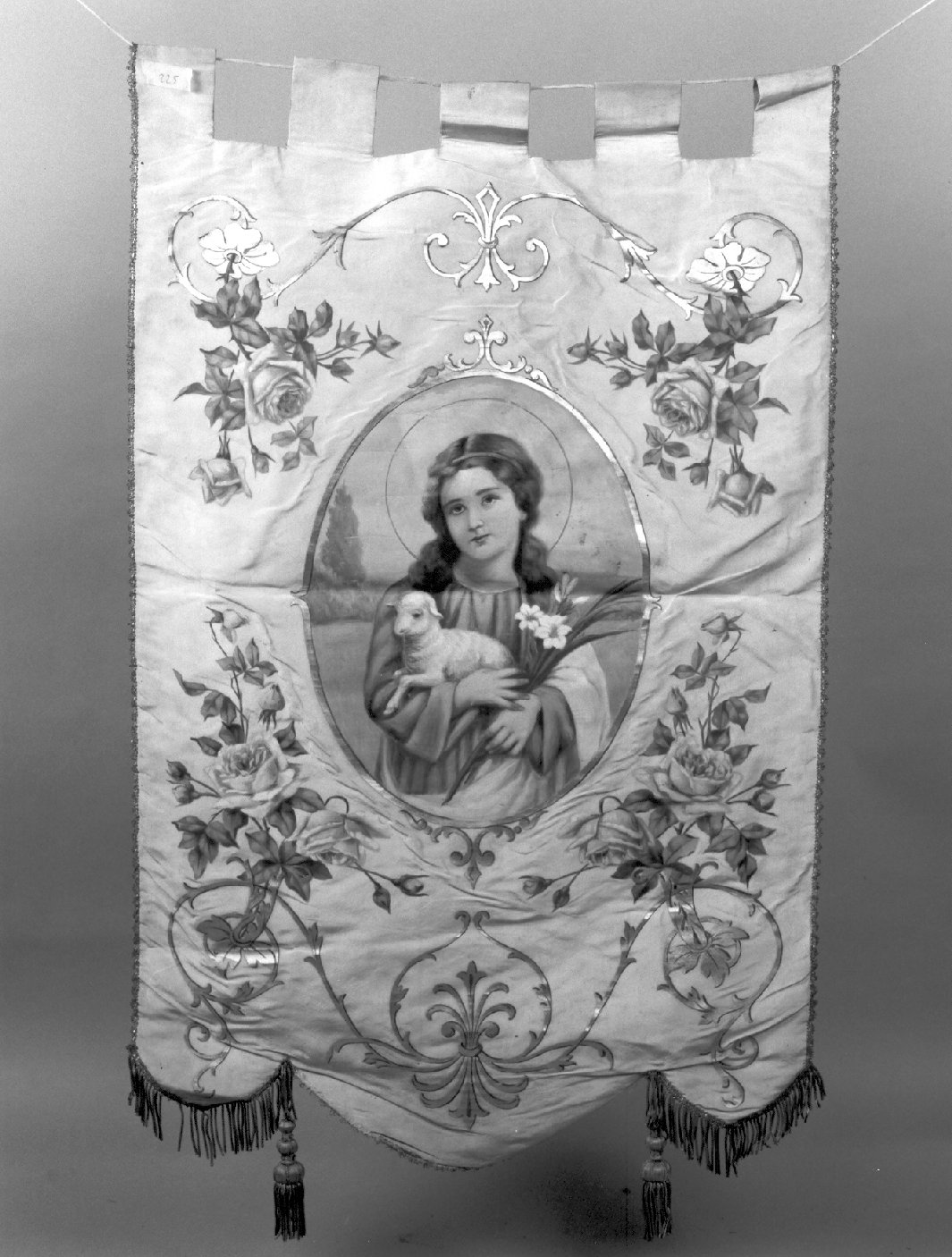 Sant'Agnese (stendardo processionale, opera isolata) - manifattura lombarda (secondo quarto sec. XX)