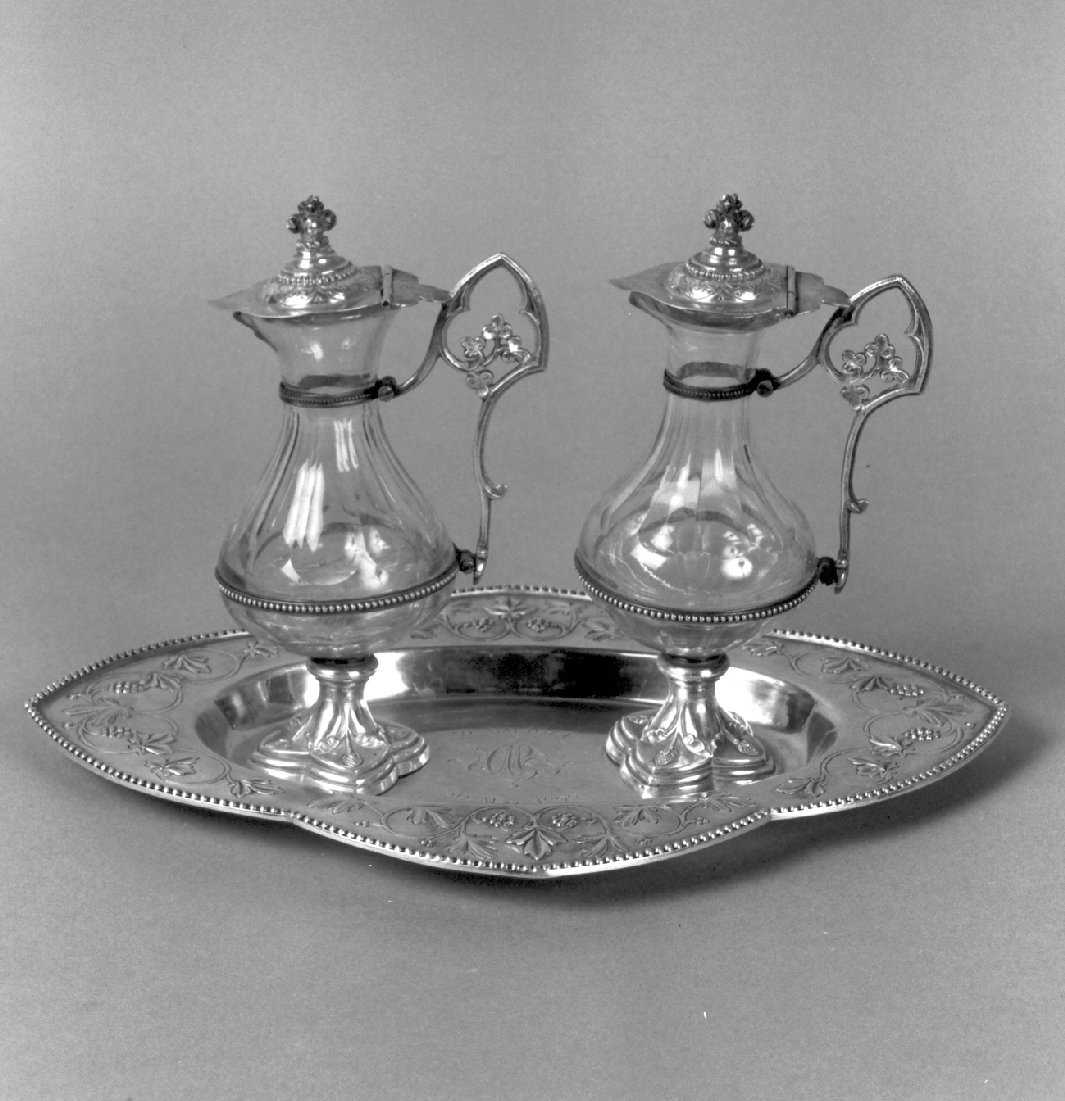 servizio di ampolline, insieme - ambito francese (fine sec. XIX)