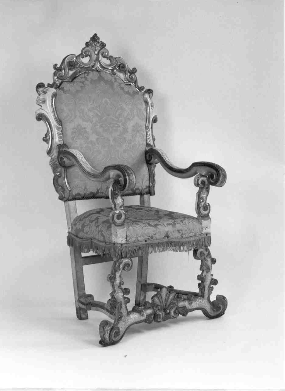 poltrona, serie - ambito mantovano (seconda metà sec. XVIII)