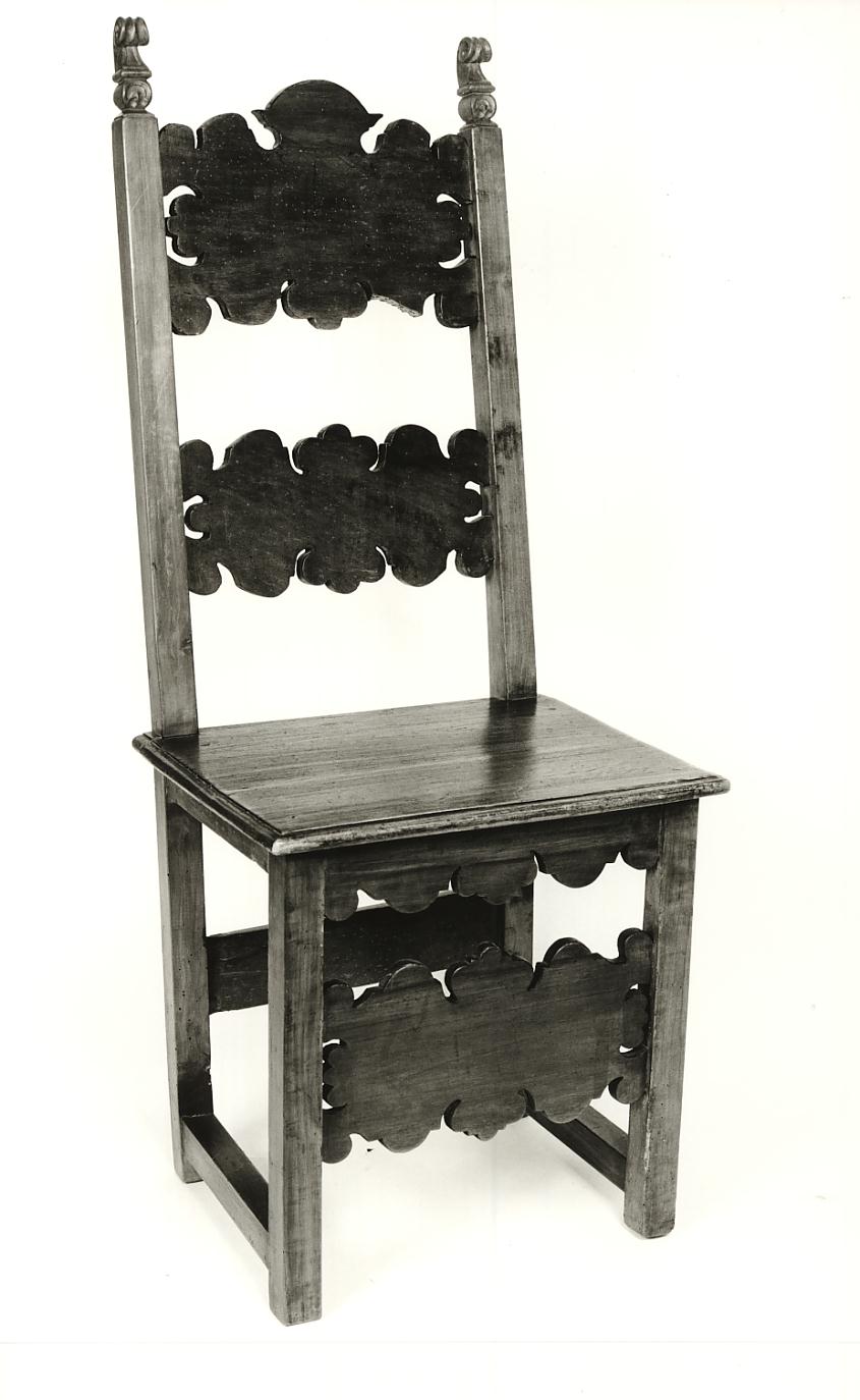 sedia, serie - ambito mantovano (seconda metà sec. XIX)