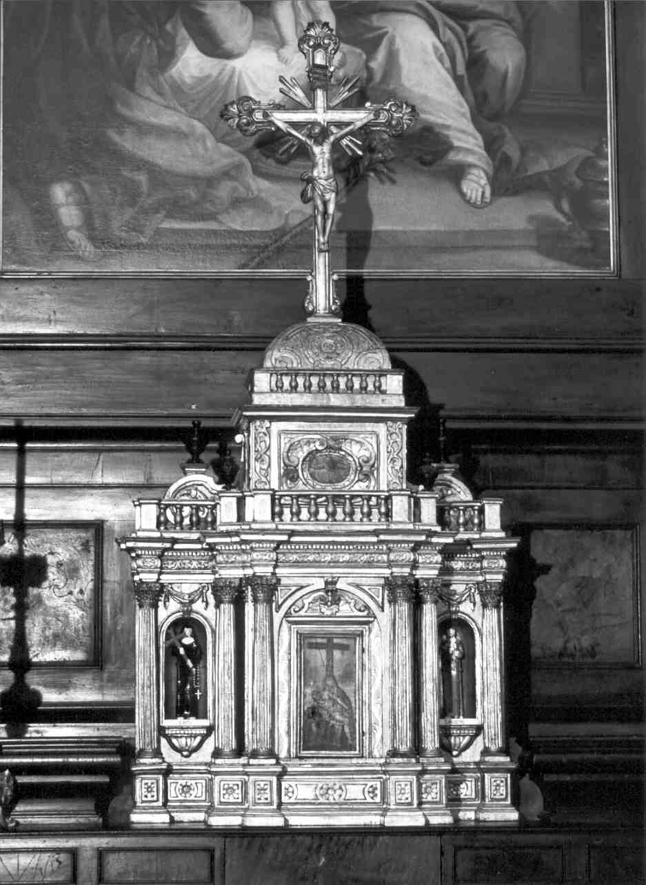 Pietà/ San Pietro/ San Paolo/ Dio Padre (tabernacolo, opera isolata) - bottega mantovana (prima metà sec. XVII)