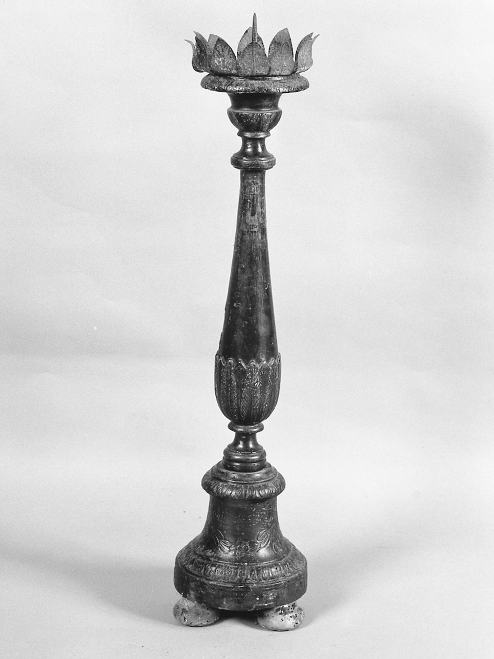 candeliere d'altare, serie - ambito lombardo (prima metà sec. XIX)