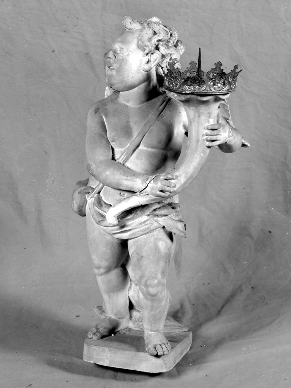 candelabro, elemento d'insieme - ambito bresciano (fine/inizio secc. XVII/ XVIII)