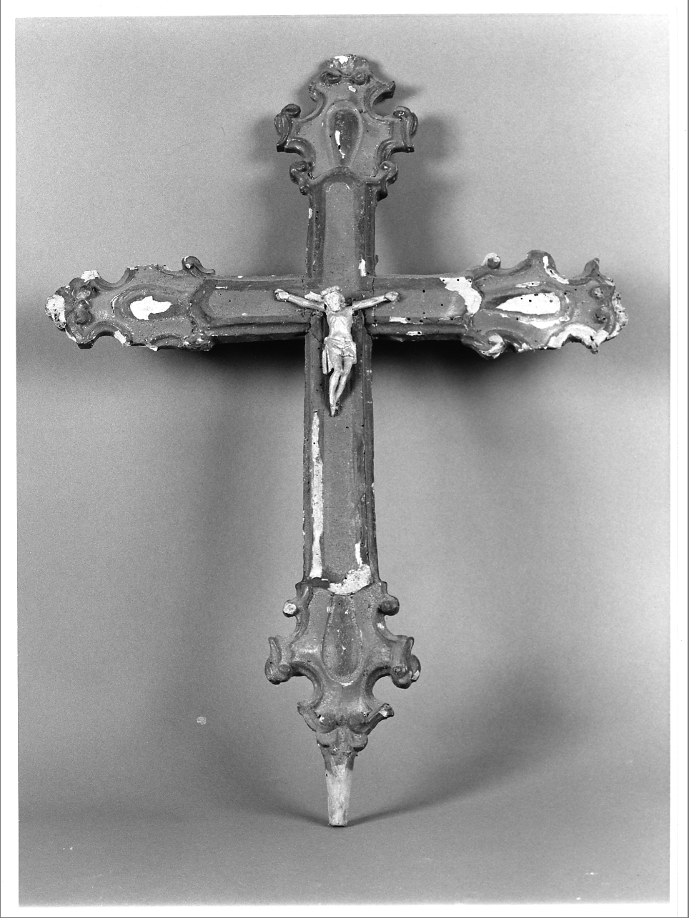 croce processionale, opera isolata - ambito lombardo (seconda metà sec. XVIII)