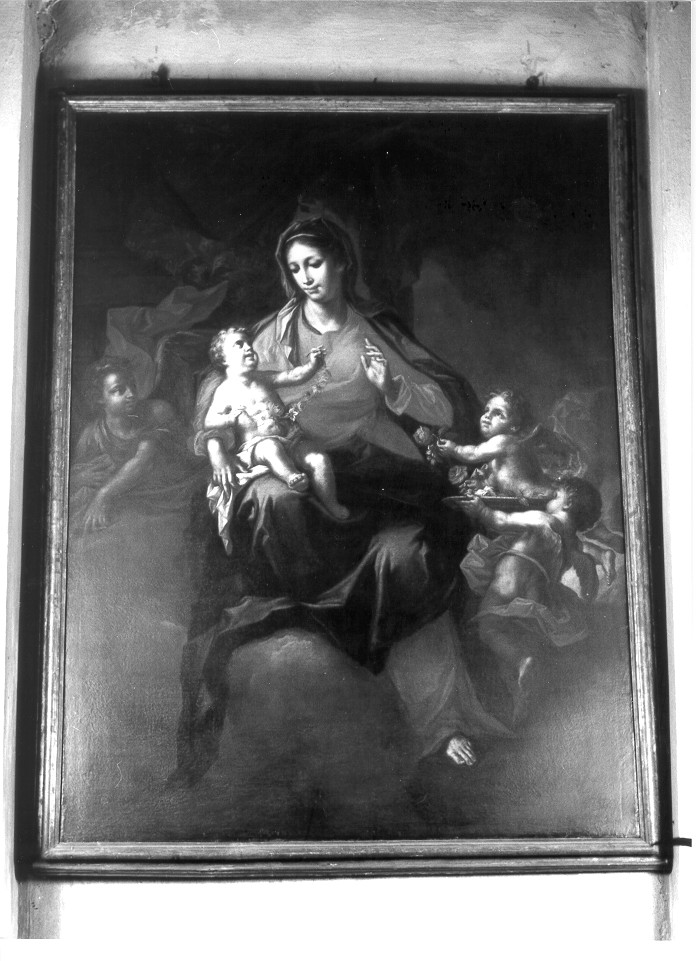 Madonna con Bambino e angeli (dipinto, opera isolata) di Anselmi Giorgio (seconda metà sec. XVIII)