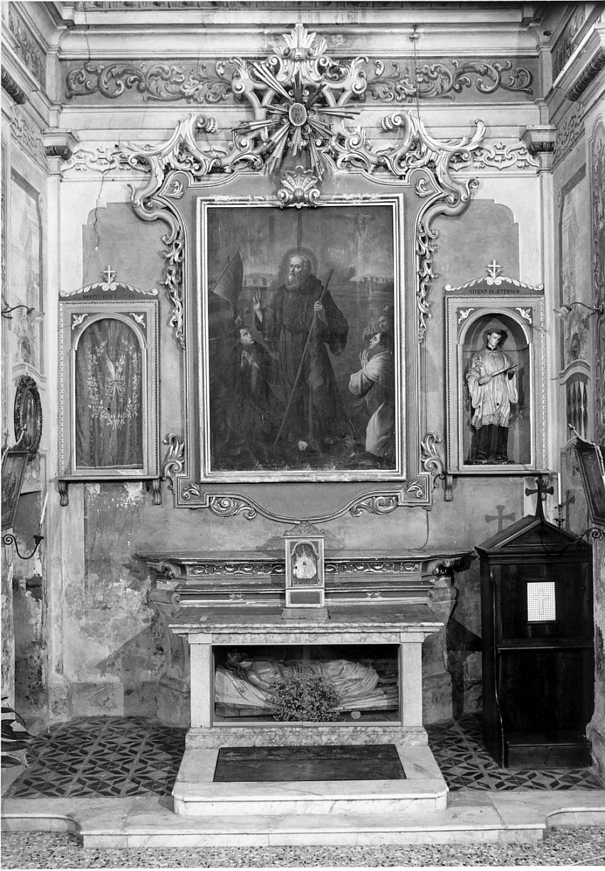 San Francesco di Paola (altare, elemento d'insieme) - bottega cremonese (ultimo quarto sec. XIX)