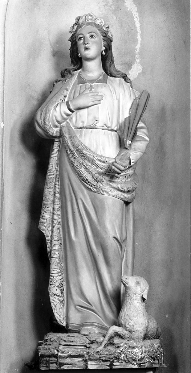 Sant'Agnese (statua, opera isolata) - ambito lombardo (sec. XX)