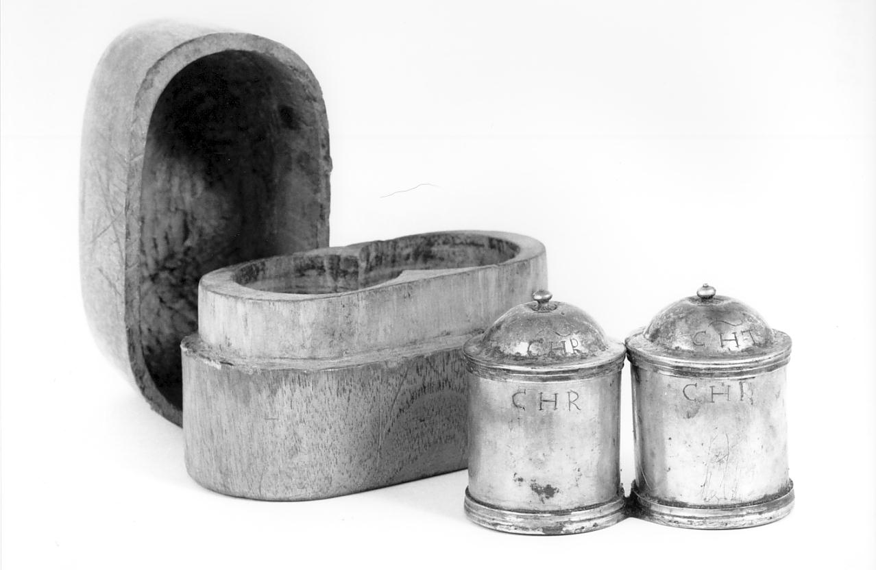 vasetti per oli santi, insieme - produzione lombarda (sec. XIX)