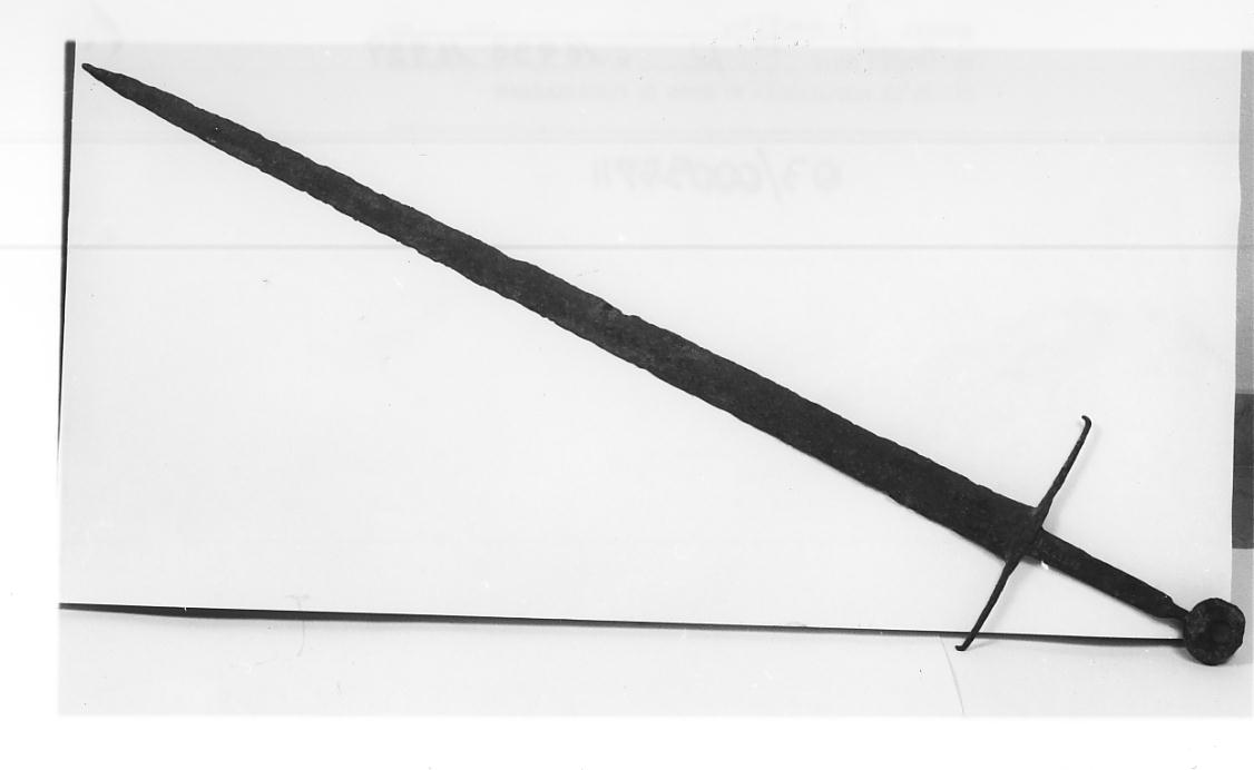 spada, opera isolata - manifattura Italia settentrionale (fine/inizio secc. XIV/ XV)