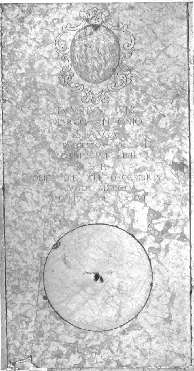 lastra tombale, opera isolata - ambito bresciano (sec. XVIII)