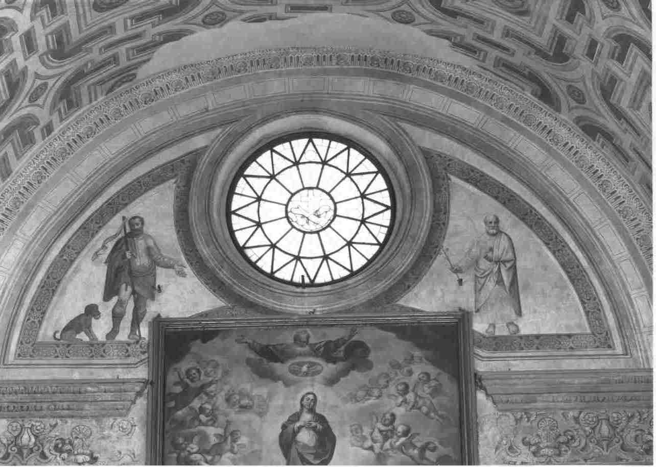 motivi decorativi a cassettoni con rosette (decorazione pittorica, opera isolata) - ambito bresciano (sec. XVI)