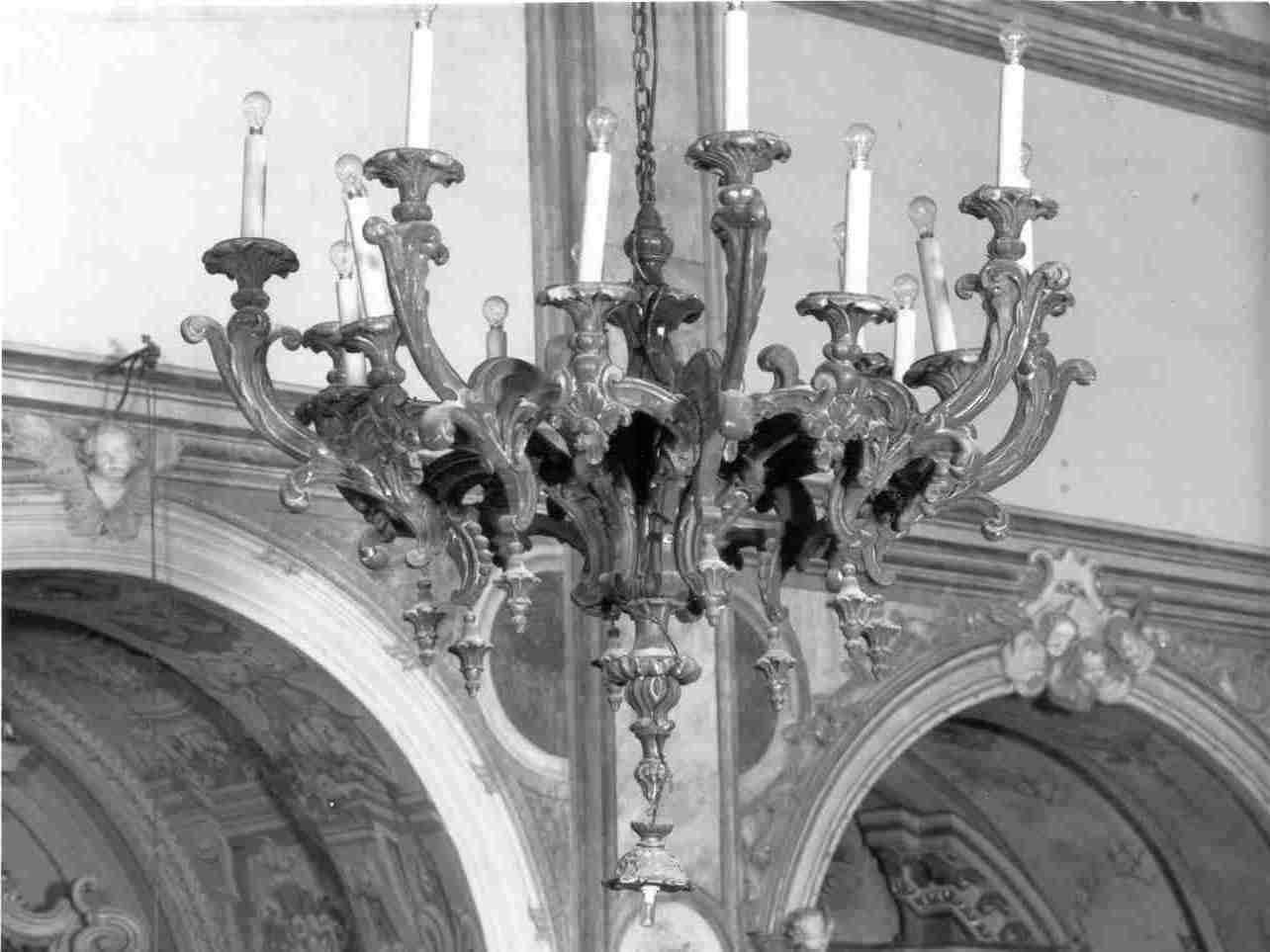 lampadario - a bracci, serie - bottega bresciana (sec. XVIII)