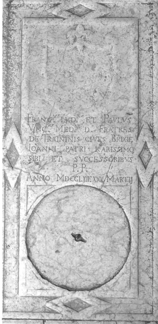 lastra tombale, opera isolata - ambito bresciano (sec. XVIII)