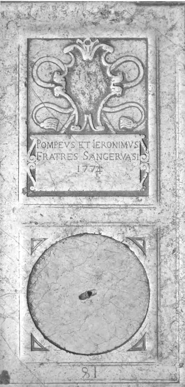 lastra tombale, opera isolata - ambito bresciano (sec. XVIII)