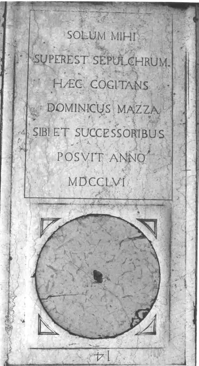 lastra tombale, opera isolata - ambito bresciano (sec. XVIII)