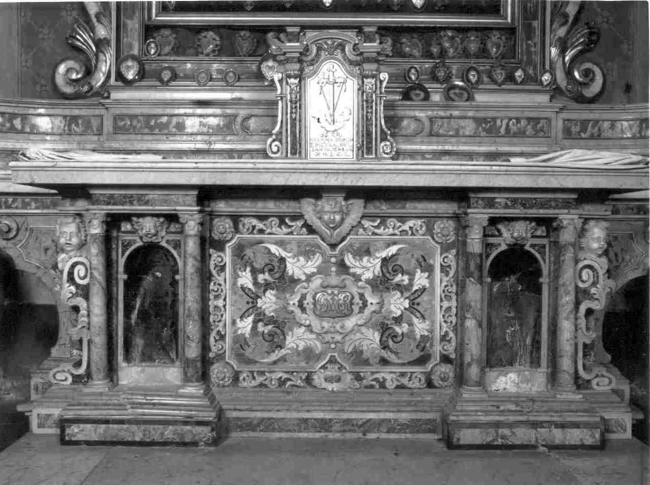 altare - a mensa, opera isolata - ambito bresciano (fine/inizio secc. XVII/ XVIII)