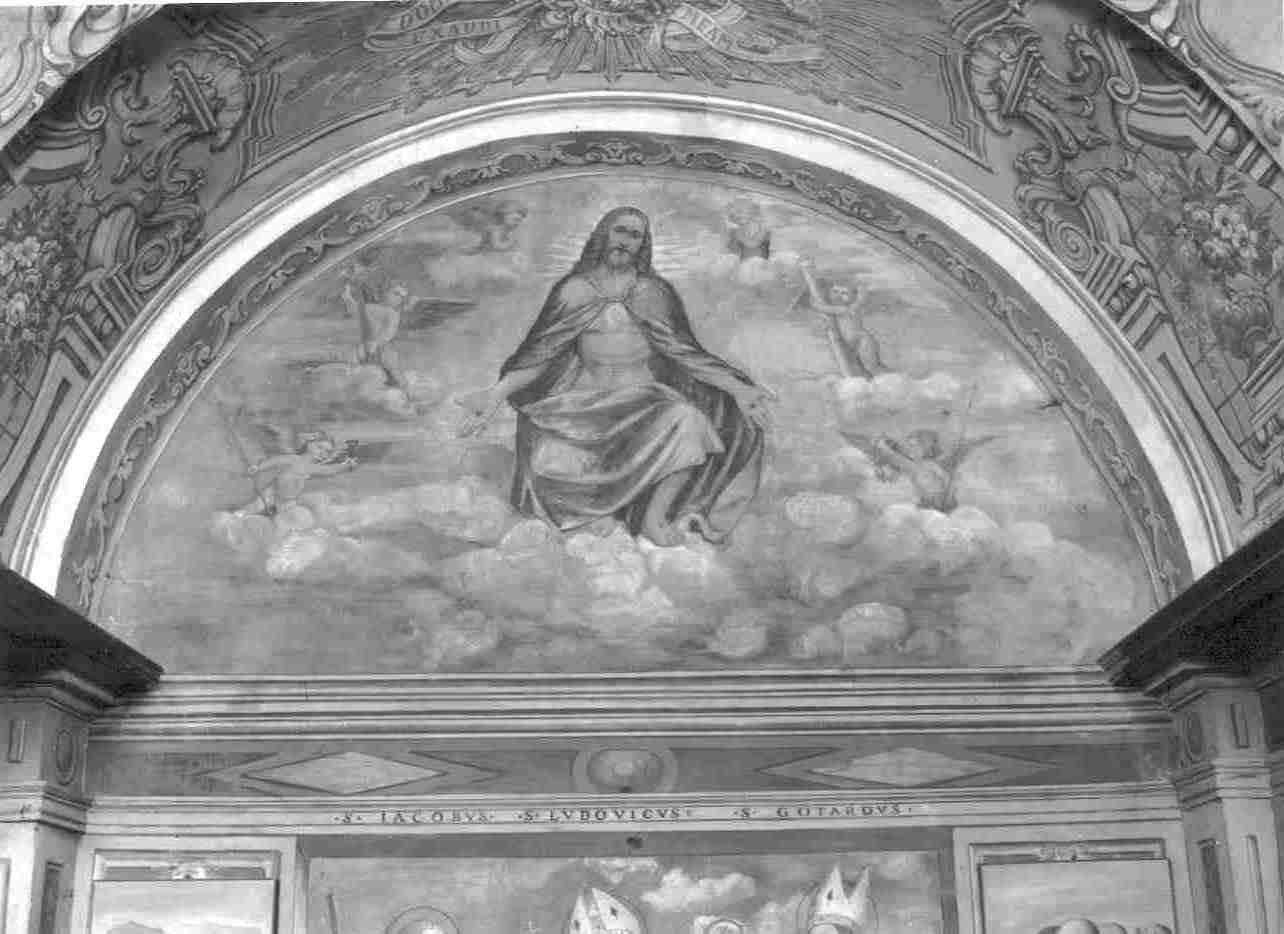 cinque piaghe di Cristo a angioletti con simboli della passione (dipinto, opera isolata) - ambito bresciano (sec. XVI)