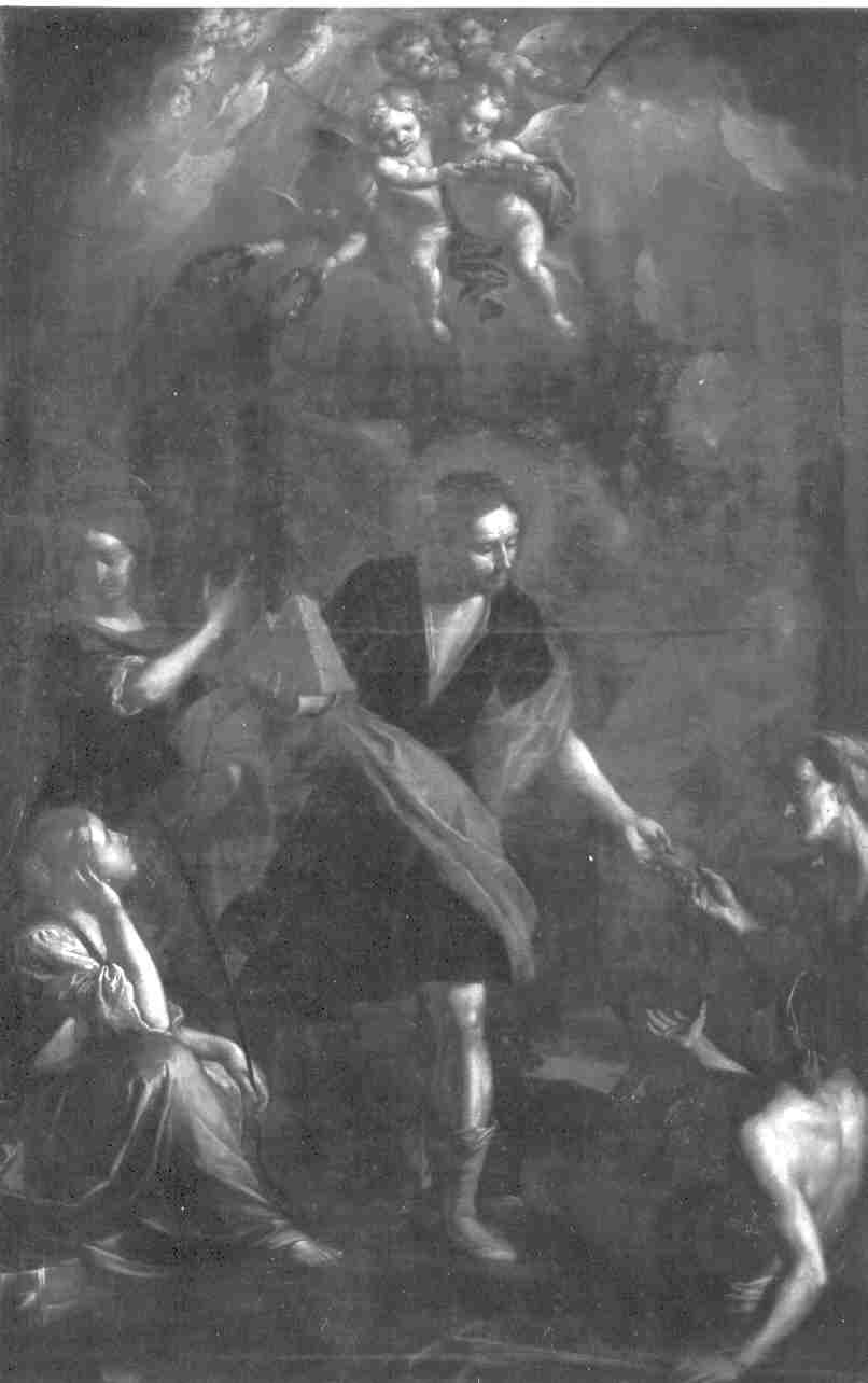 elemosina di San Lucio (dipinto, opera isolata) di Paglia Francesco (sec. XVII)