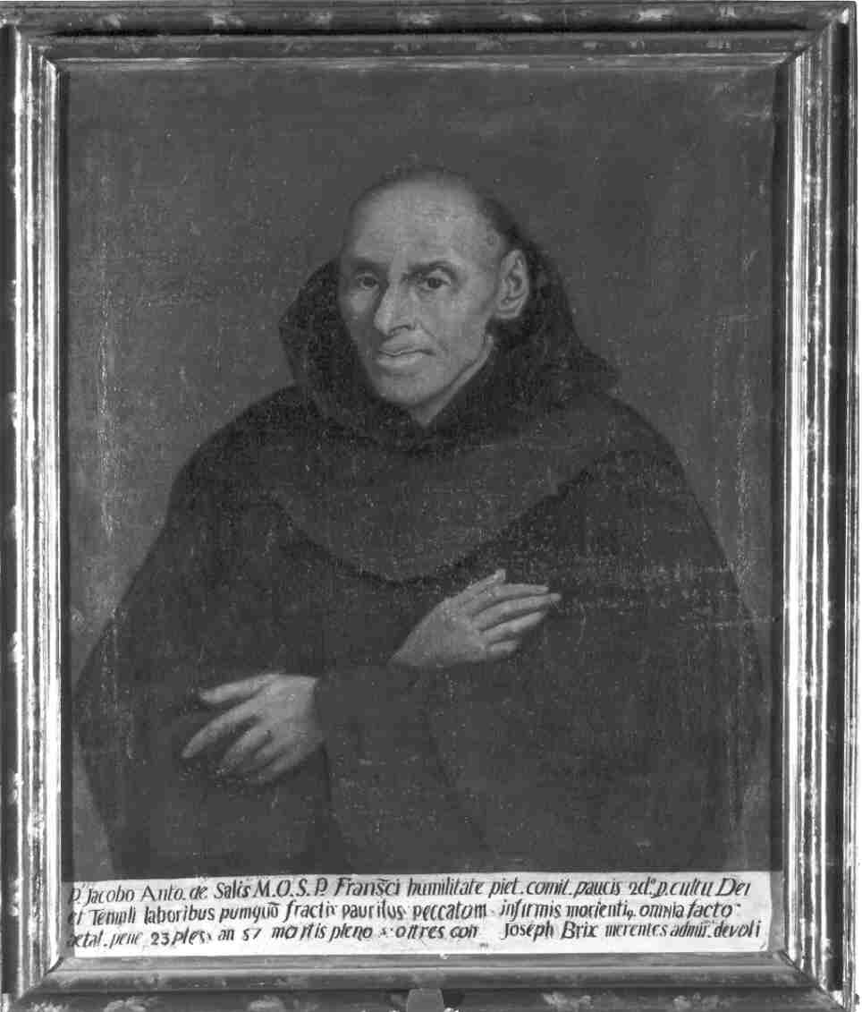 ritratto di padre Giacomo Antonio di Sale (dipinto, opera isolata) - ambito bresciano (seconda metà sec. XVIII)