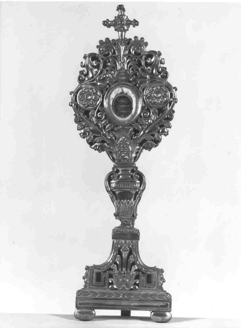 reliquiario - a ostensorio, opera isolata - ambito lombardo (seconda metà sec. XIX)