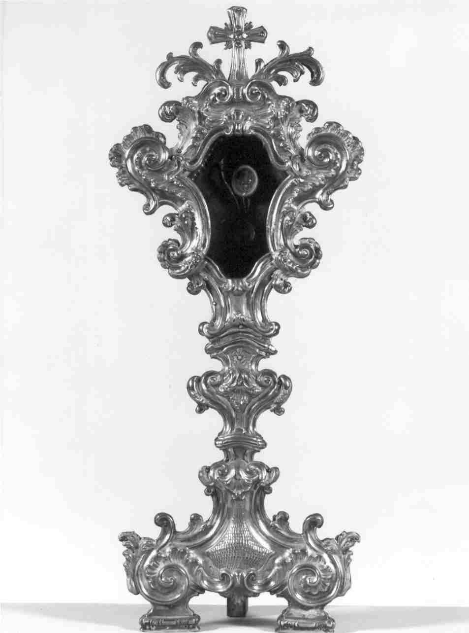 reliquiario - a ostensorio, serie - ambito bresciano (sec. XVIII)