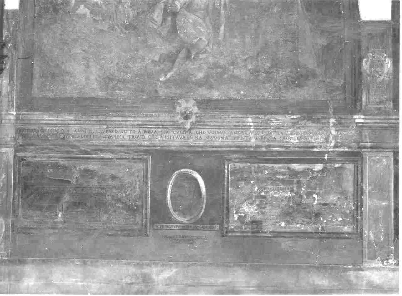 veduta del convento di Santa Giuseppe in Brescia/ veduta del convento della Riva del lago d'Iseo/ San Francesco d'Assisi (dipinto, opera isolata) - ambito bresciano (sec. XVII)