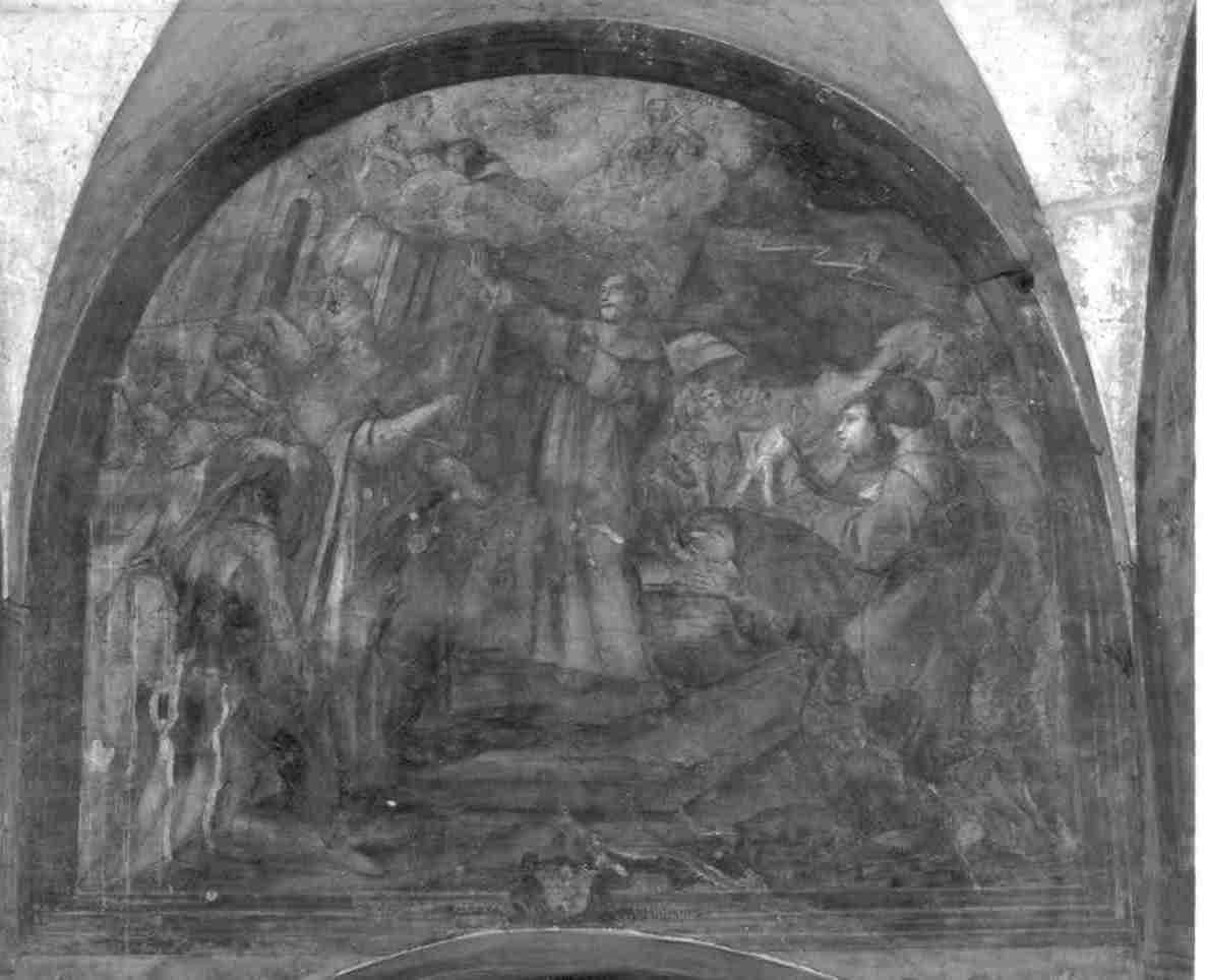 papa Innocenzo III vede in sogno San Francesco d'Assisi sostenere la basilica Lateranense (dipinto, opera isolata) di Cappello Antonio (sec. XVIII)