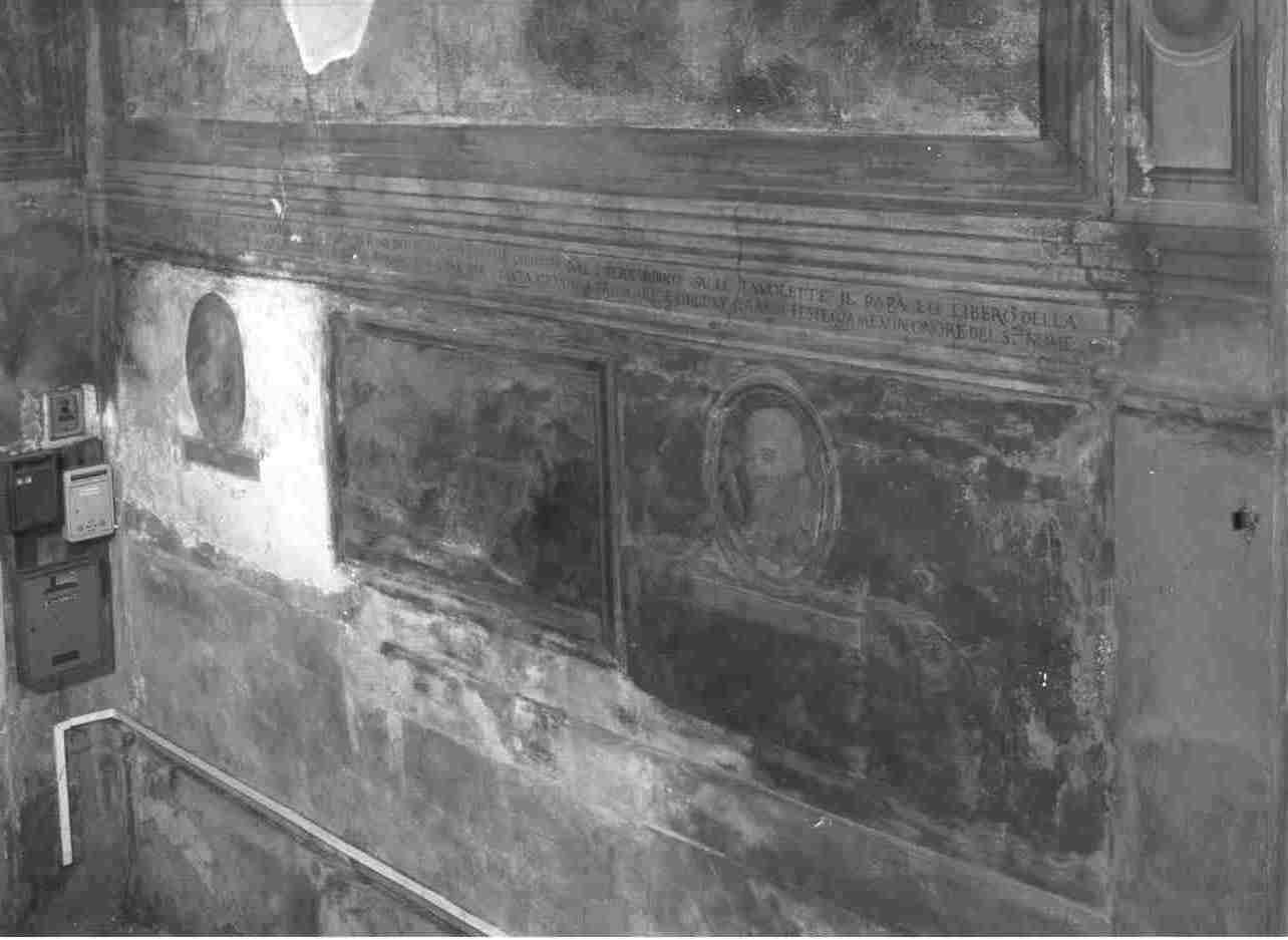 veduta del convento di Santa Maria degli Angeli in Gardone/ frate francescano (dipinto, opera isolata) - ambito bresciano (sec. XVII)