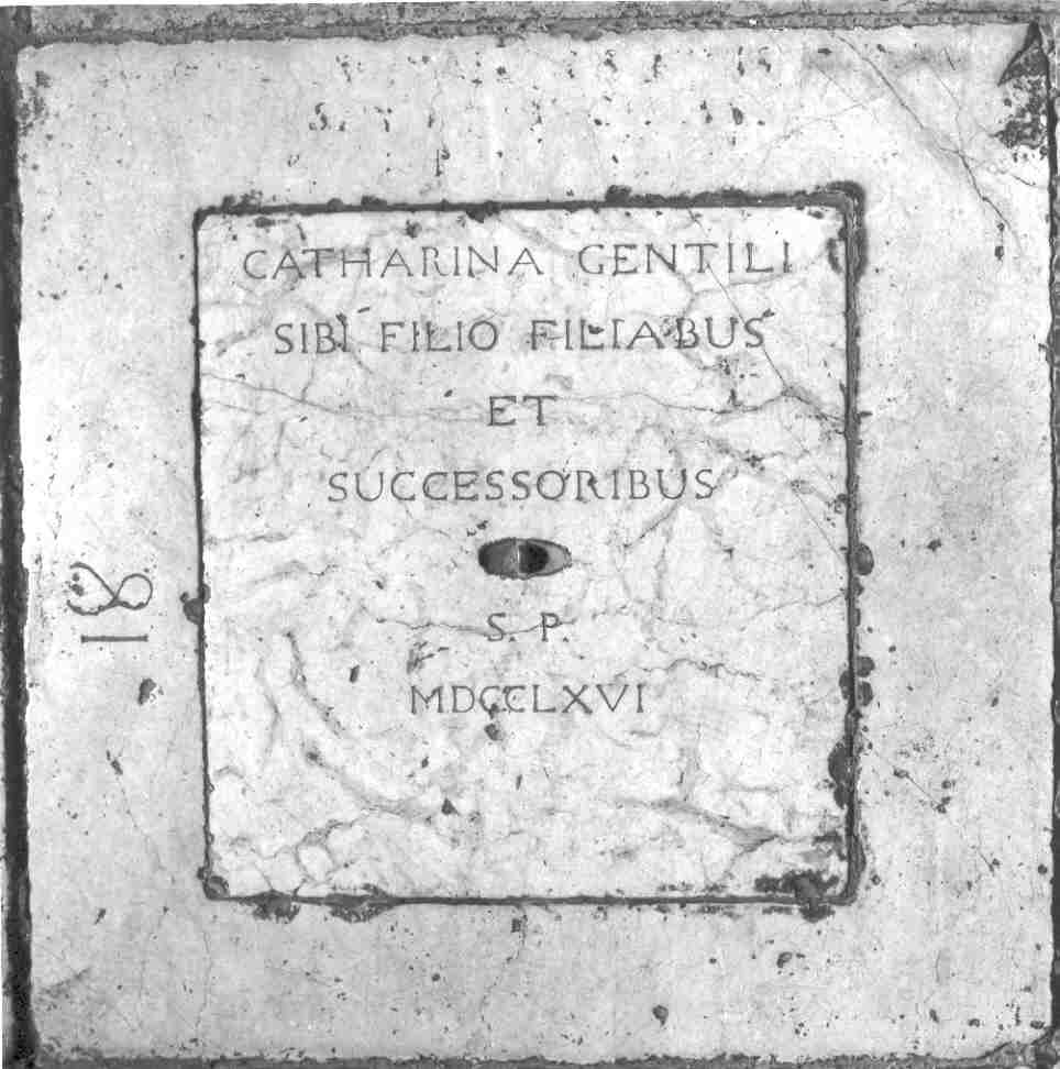 lastra tombale, opera isolata - ambito bresciano (sec. XVIII)