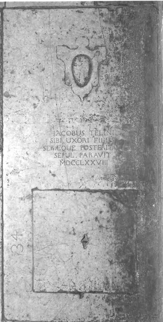 lastra tombale, opera isolata - ambito bresciano (sec. XVIII)