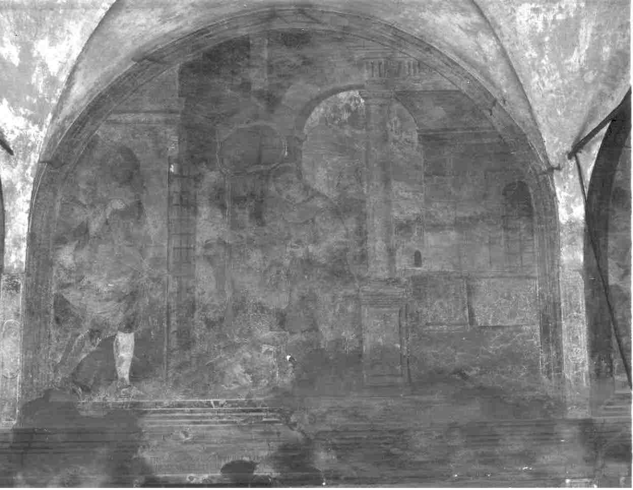 San Bernardino da Siena libera i carcerati di Milano (dipinto, opera isolata) - ambito bresciano (inizio sec. XVII)