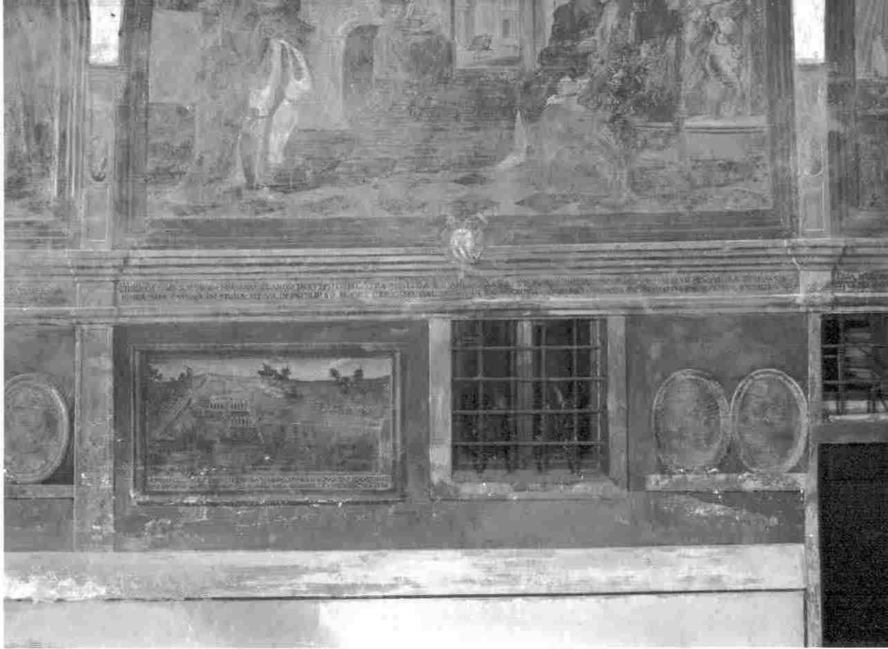 veduta del convento di Santa Maria Incoronata in Martinengo (dipinto, opera isolata) - ambito bresciano (sec. XVII)