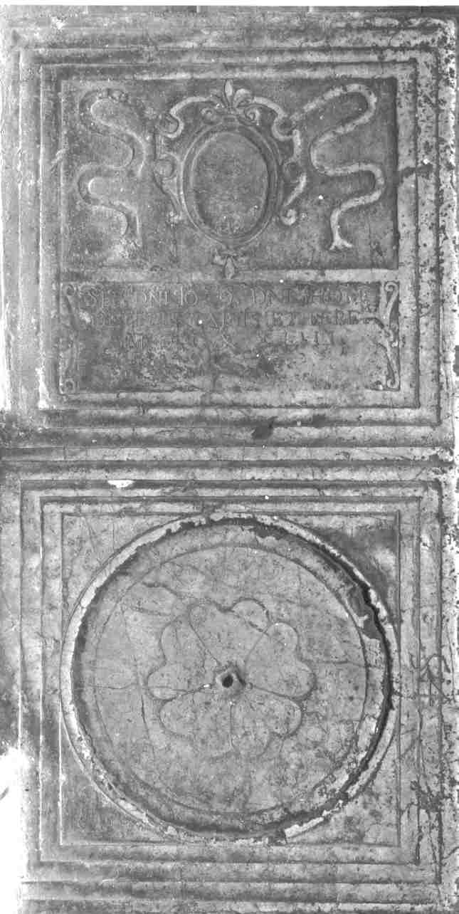lastra tombale, opera isolata - ambito bresciano (sec. XVII)