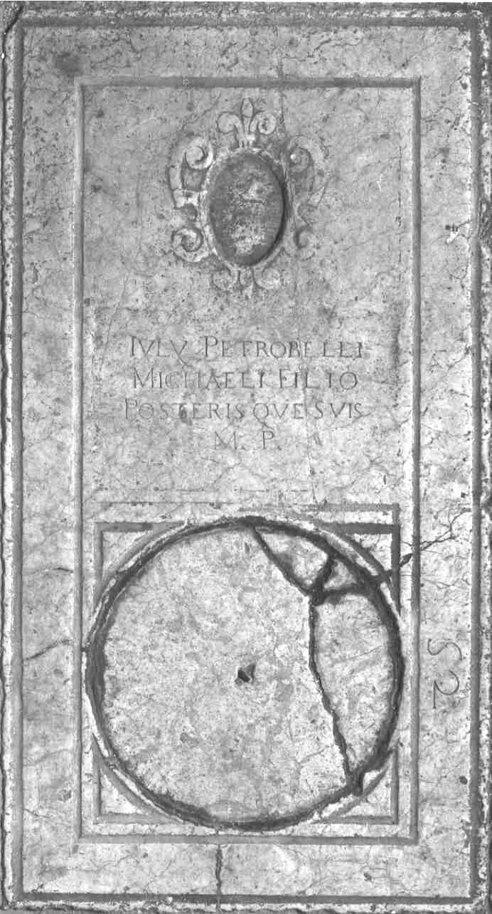 lastra tombale, opera isolata - ambito bresciano (sec. XVII)