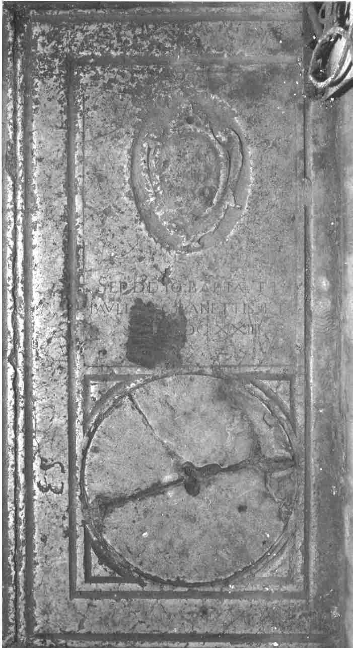 lastra tombale, opera isolata - ambito bresciano (sec. XVII)