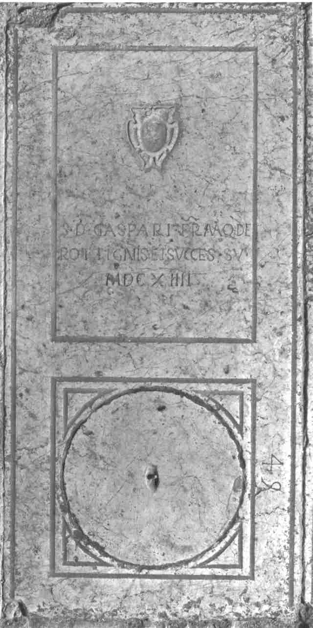 lastra tombale, opera isolata - ambito bresciano (sec. XVII)