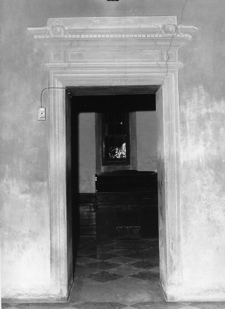 Finta mostra di porta (dipinto) di Baldissara Anselmo (sec. XX)