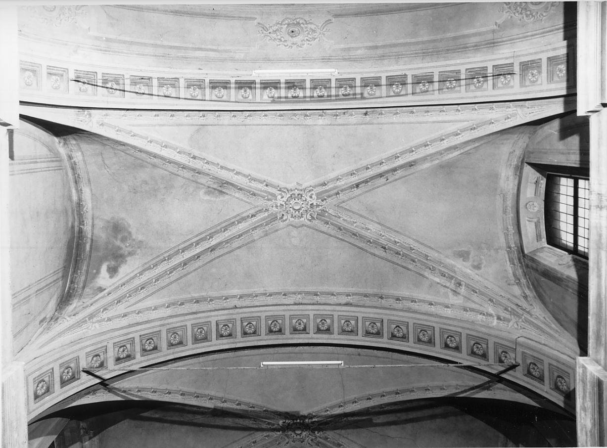 Motivi decorativi a festoni vegetali con foglie d'acanto (dipinto) di Baldissara Anselmo (sec. XX)
