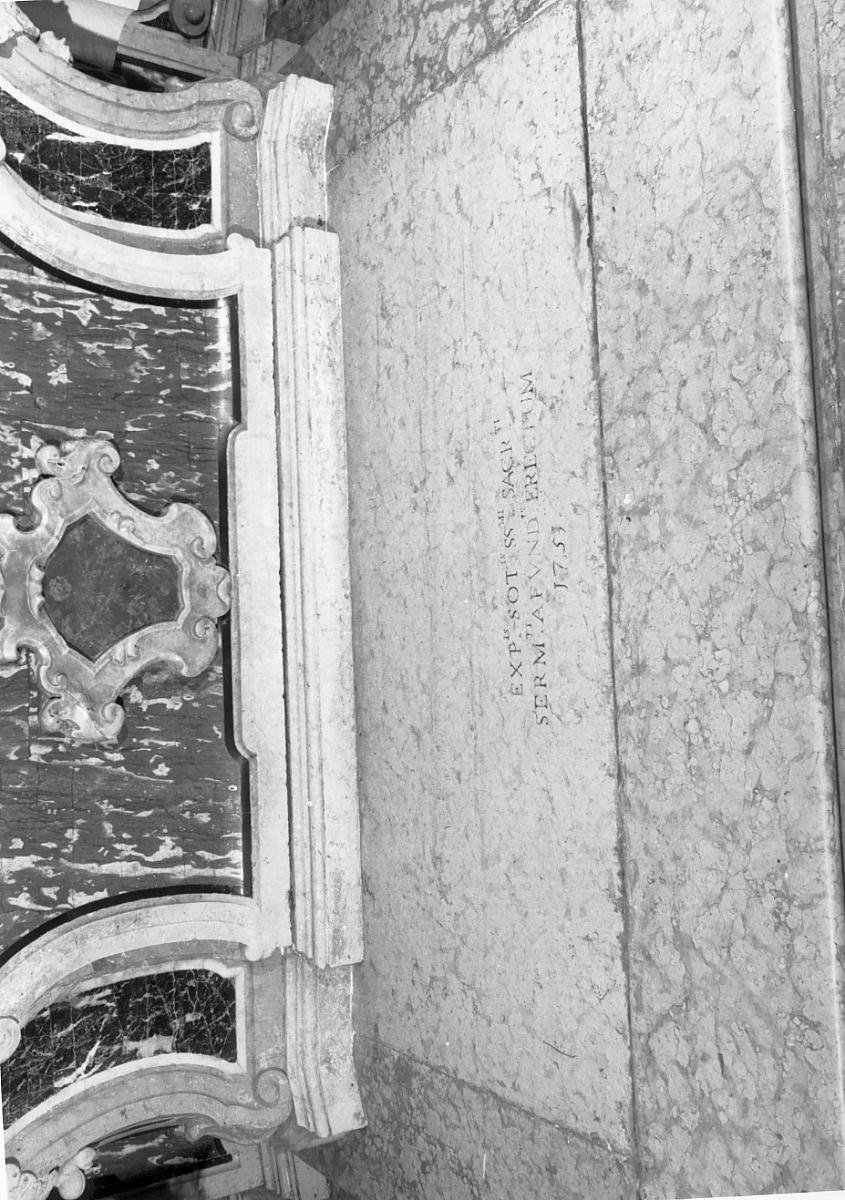 lapide documentaria - ambito mantovano (sec. XVIII)