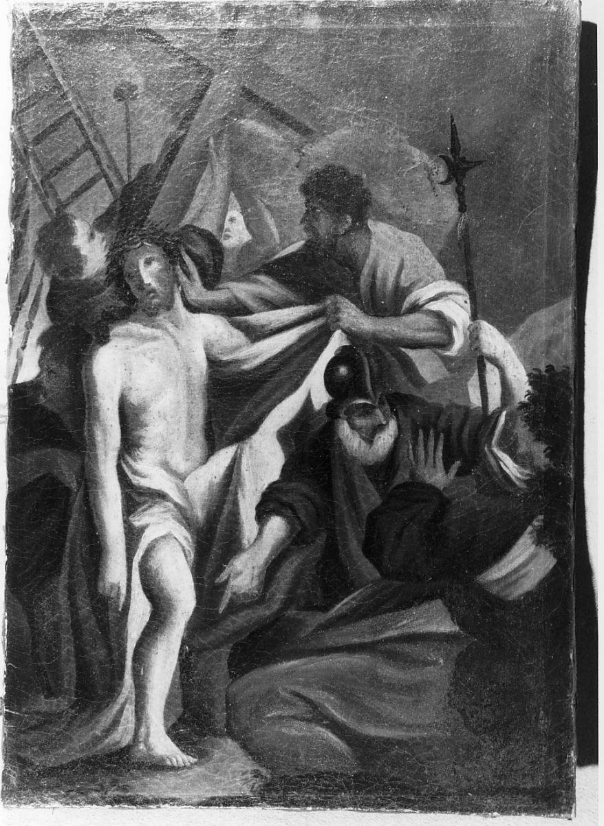 Stazione X Gesu' spogliato e abbeverato di fiele (dipinto) - ambito mantovano (sec. XIX)