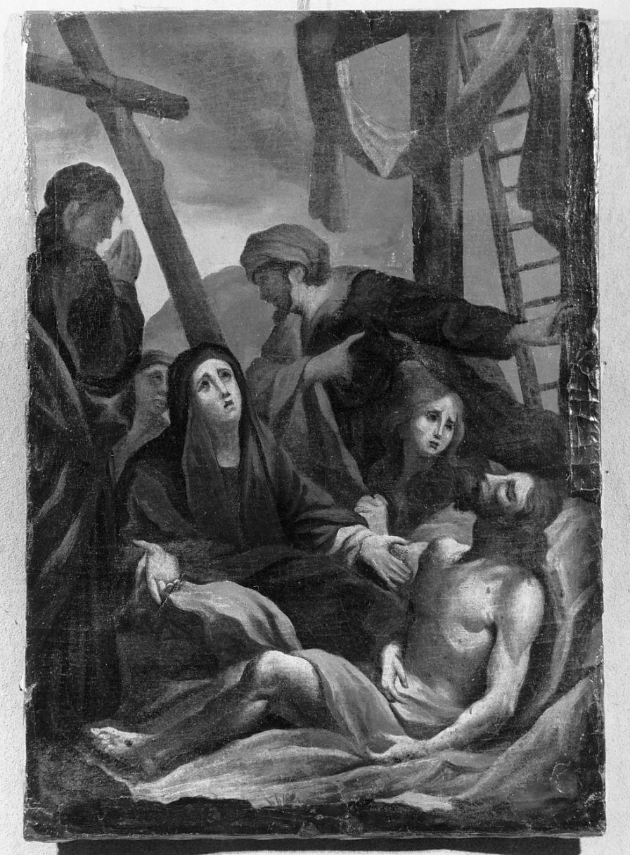 Stazione XIII Gesu' deposto dalla croce (dipinto) - ambito mantovano (sec. XIX)