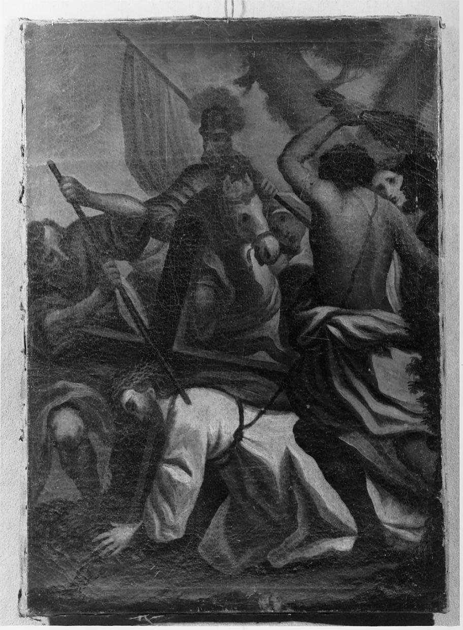 Stazione VII cade sotto la croce la seconda volta (dipinto) - ambito mantovano (sec. XIX)