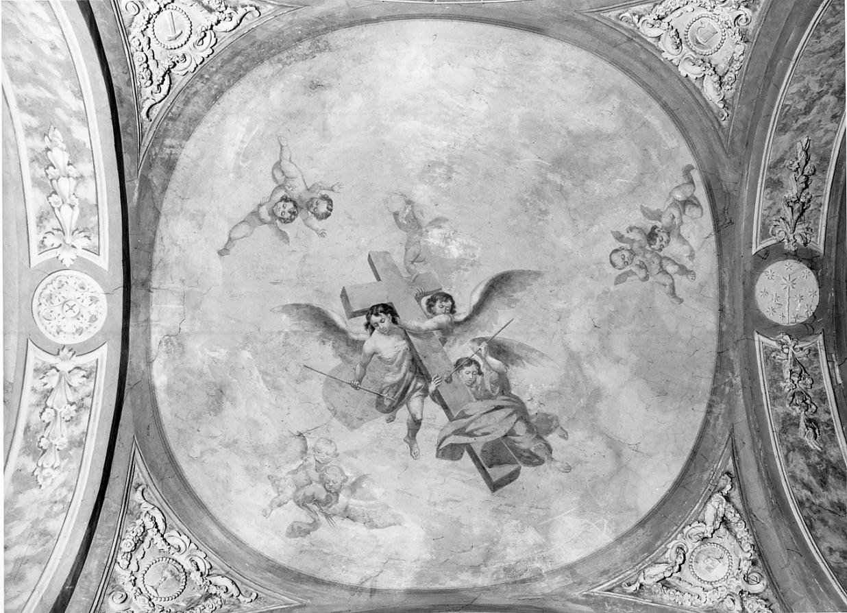 Angeli con simboli della passione (dipinto) di Pizzini Ettore da Udine (sec. XX)