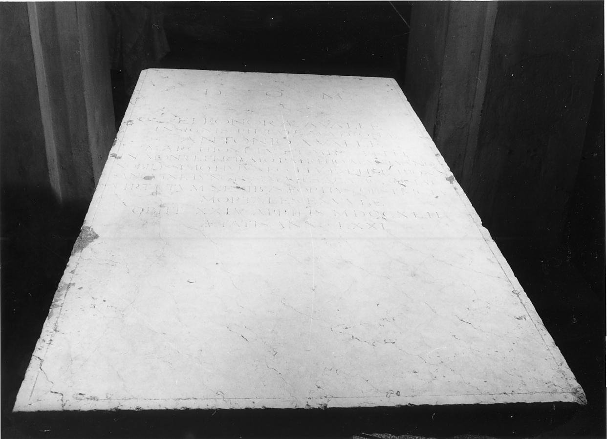 lapide celebrativa - ambito mantovano (sec. XVIII)