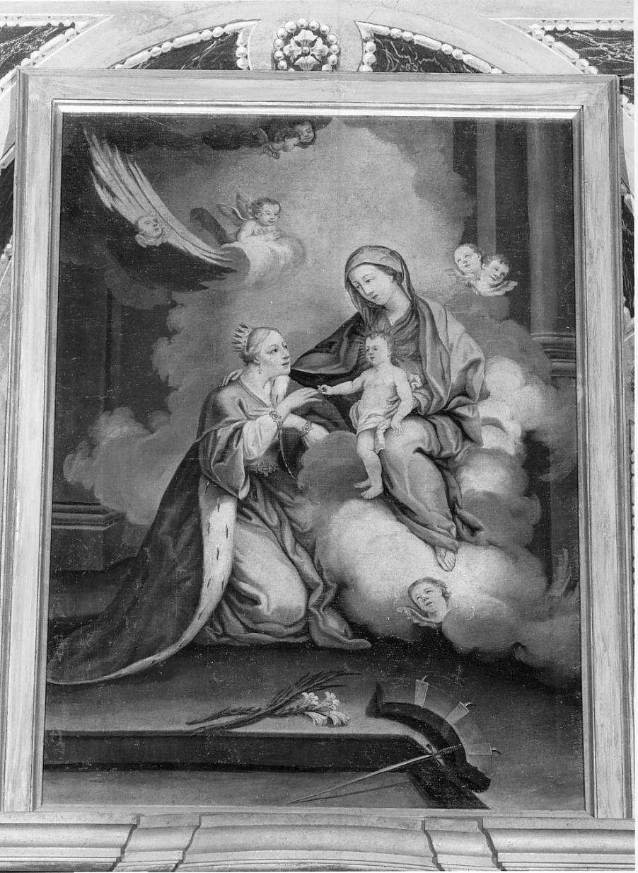 Matrimonio mistico di Santa Caterina d'Alessandria (dipinto) - ambito mantovano (sec. XVIII)