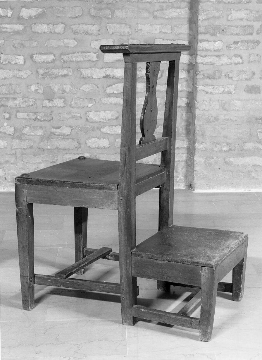 sedia-inginocchiatoio - ambito mantovano (secondo quarto sec. XX)