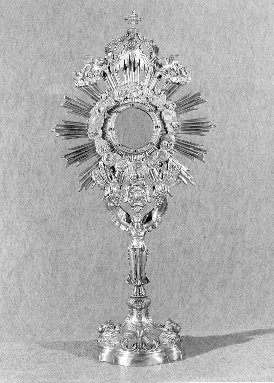 ostensorio - a raggiera - ambito mantovano (secondo quarto sec. XX)