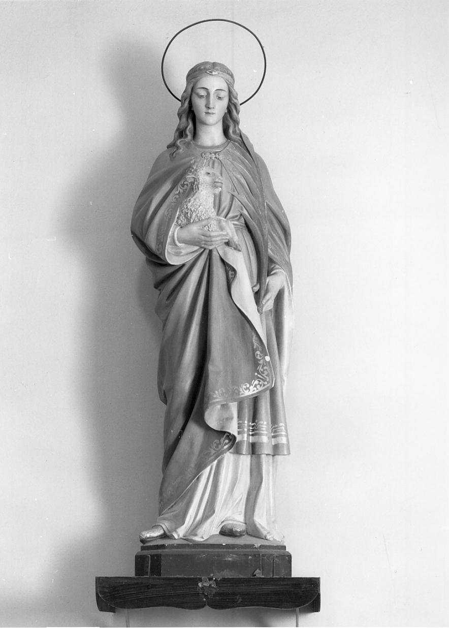 Sant'Agnese (statua) di Righetti Emilio (bottega) (prima metà sec. XX)